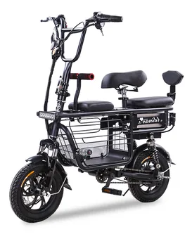 자전거 Новый портативный электрический скутер для взрослых, трехместный Электрический скутер для родителей и детей